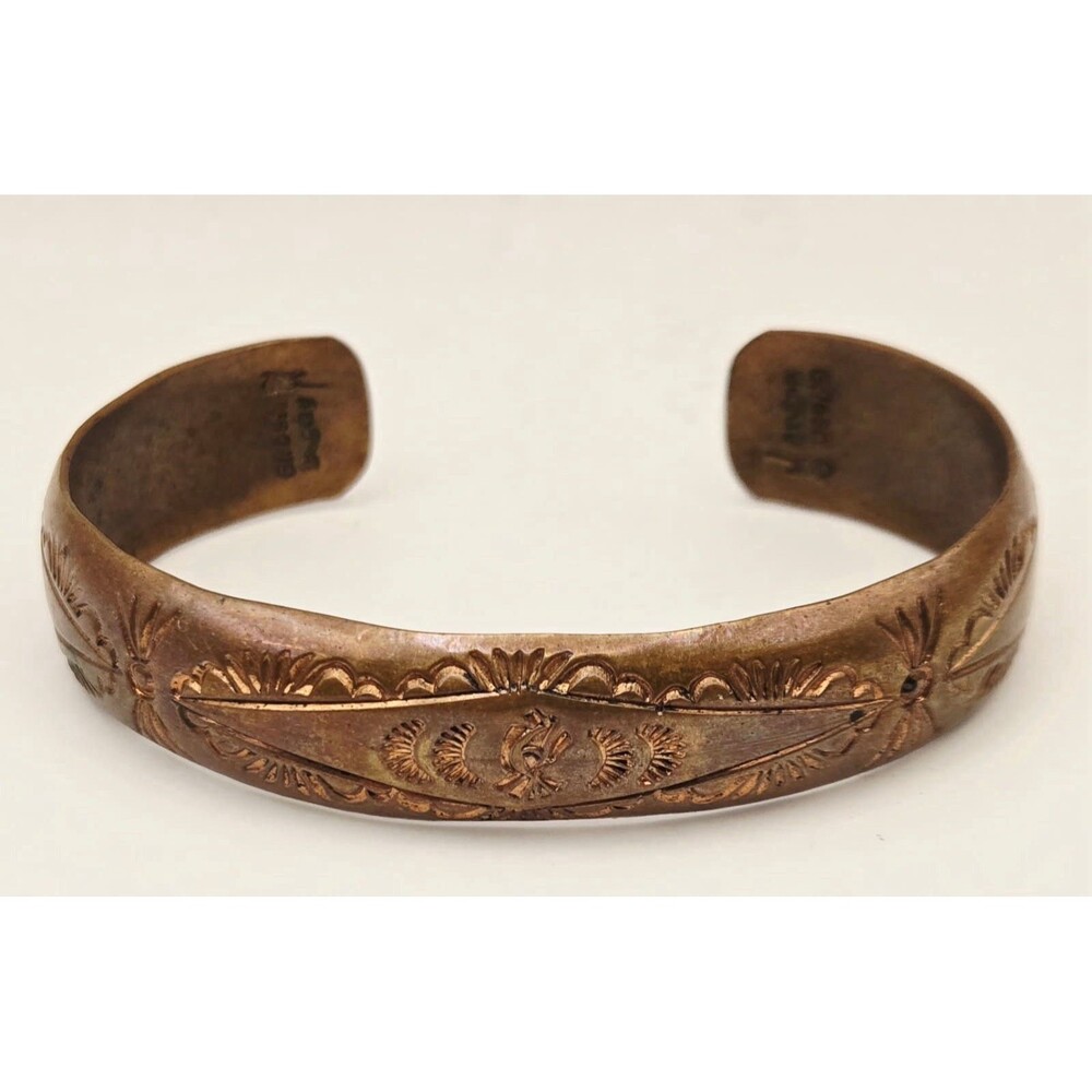 Vintage Gilbert Begay Copper Bangle Cuff Bracelet